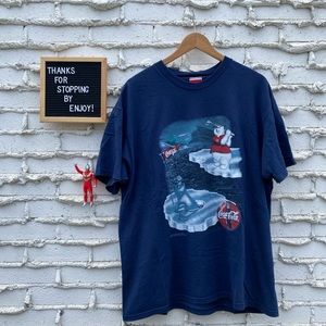 Vintage 1998 Coke Cola Polar Bear Golfing Promo Shirt